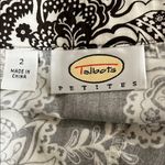 Talbots Elegant Brown and White Paisley Women's A-Line Skirt Worn Once Photo 4