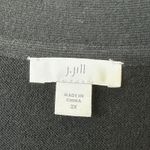 J Jill Mixed 2X Media Layered Sweater Black Cream Photo 3