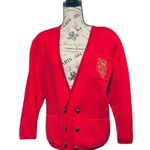 Liz Claiborne Vintage Hilary University Cardigan Lipstick Red Photo 0