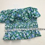 Sugar Lips Turquatic Floral Brienne Smocked Ruffle Tube Top Women Small NEW *FLAW Photo 8