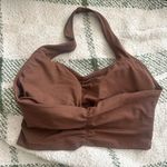 Brown workout halter crop top Size 6 Photo 1