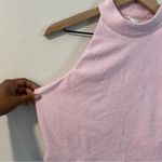 Fabletics Terry Built In Bra Tank Lavender Lustre Mock Neck Racerback Size L Photo 3