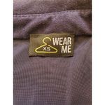 Wear Me Dress Women XS Long Sleeve A Line Flair Twirl Dance Button Cozy Blue Photo 4