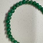 Vintage Jade Beaded Necklace Barrel Clasp 7in Green Photo 3