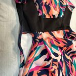 Metaphor Dress Womens Small Multicolor Abstract Print Artsy Festive Flirty Fun Photo 7