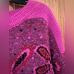 ZARA Pink Jacquard Knit Cardigan with Pompoms Size Large Bloggers Fave 5802/162 Photo 10