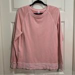 Old Navy Women’s  Crew Neck Sweatshirt Pale Pink Coral Dip Dye Size Medium Photo 0