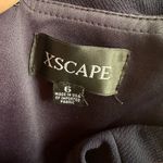 XScape Navy Blue Ruffle Off Shoulder Maxi Dress Formal Tulip Hem Event Wedding Photo 2