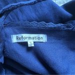 Reformation  Rowen Square Neck Smocked Linen Dress  Danube Blue Photo 7