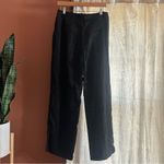 J.Crew J. Crew Wide-leg Pleated Twill Trouser Dress Pants Career Black Old Money NWT 6 Photo 6