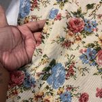 Tapestry Floral Zip Jacket Women’s Large Cottagecore Boho Rose Print Retro Blue Photo 5