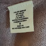 MOTH Anthropologie Mohair Cardigan Sweater Sz S Crystal Button Side Bow Detail Purple Photo 6