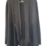 Kate & Mallory  Army Green Zipper Accent Cardigan Size Medium Photo 0