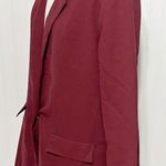 Just Fab For All Women's Work Office Lapel Blazer Burgundy Red Size XL Photo 9