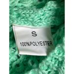 Women's Multicolor Striped Crochet Knit Colorblock Long Sleeve Crop Top Size S Photo 2