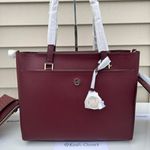Michael Kors Merlot Multi Maisie 3 In 1 Tote Large Leather Bag Photo 2