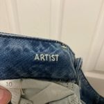 American Eagle Outfitters Medium Wash Distressed Artist Flare Denim Jeans Photo 3