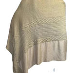 Chico's  sueded trim knit poncho tan brown asymmetrical size xl. Photo 5