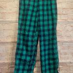 Aerie  sleep pants green black plaid sz S Photo 0