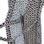 Bisou Bisou  Women’s Sz 8 Michele Bohbot Long Sleeve Wrap Midi Dress Link Chain Photo 3