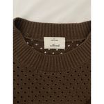 Aritzia Wilfred Chaume Brown Ruffle Yoke Swiss Dot Mock Neck Sweater Size Small Photo 5