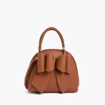 Crocci Bow Satchel Crossbody Bag Braided Handle‎ Designer Purse Brown Photo 1