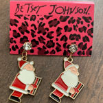 Betsey Johnson Santa Claus Christmas Earrings Photo 0