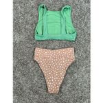 Aerie bikini swimwear set waffle knit high cut cheeky bottoms high neck top XS Photo 1