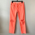 L'Agence NWT  Milana Low Rise Stovepipe‎ Jeans Womens Size 23 Shocking Orange Photo 2