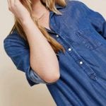 Grayson The Changemaker Shirt Dress Chambray Lyocell in Liquid Denim Size 3/M Blue Size M Photo 2