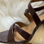Tahari  Dark Brown Leather High Heel Sandals Size 7 Photo 12