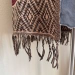 John Mark Boho Southwestern Sleeveless Cardigan Fringe Vest Burgundy large Photo 6