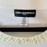 Karl Lagerfeld  Paris white classy short sleeve top size M Photo 6