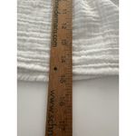 Natural Life  Cotton Gauze Shirt L/ XL White Raw Edge Off Shoulder Boho Coastal Photo 7