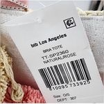 BTB Los Angeles Bria Straw Tote in Natural Rose, NWT, One Size Pink Photo 5