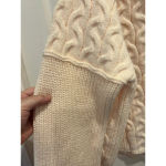 Petal Dew Relaxed Fit Cream Cable Knit‎ Sweater Size Large Photo 7