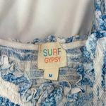 Surf Gypsy  Cute Blue and White Tiger Stripe Top Photo 2