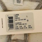 Lole  Womens Lara Tank It's All About Balance Striped Racerback Gray White L Photo 2