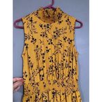 Nanette Lepore Nanette  Colonel Mustard Pleated High Neck Dress Sz 6 Photo 2
