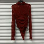 Free People Intimately  Day & Night Sheer Lace Bodysuit Top Women Small Red Thong Photo 7