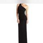 Laundry by Shelli Segal Formal Gown Navy One Shoulder Crystal Bead Ball Prom Photo 2