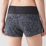 Lululemon Run Times Short in Mini Splatter White Black Size 6 Photo 0