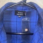 VICI  Blue Plaid Long Sleeve Shirt size x small Photo 5