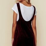 Sage The Label Birkin wine velvet jumper corduroy overall dress size S small NEW Photo 2