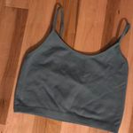 Bozzolo Green Spaghetti Strap Crop Top Photo 0