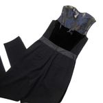 Rebecca Taylor NWT Velvet & Organza Floral Jumpsuit in Dark Violet Black 2 $525 Photo 13