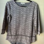 Carolyn Taylor  Black Pink White Knit 3/4 Sleeve Top, Medium Women’s Pullover Photo 0