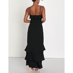 Lulus NWT  Women's Lively Evenings Black Sleeveless Tiered Maxi Dress Size S Photo 2