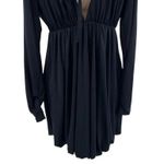 Cinq a Sept Destiny Mini Dress Navy Blue Long Sleeve Bubble Hem Size Medium Photo 11