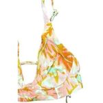 Stone Fox Swim NWT Bikini Conch Hot Tropix Spaghetti Top V Neck XL Pink White Photo 2